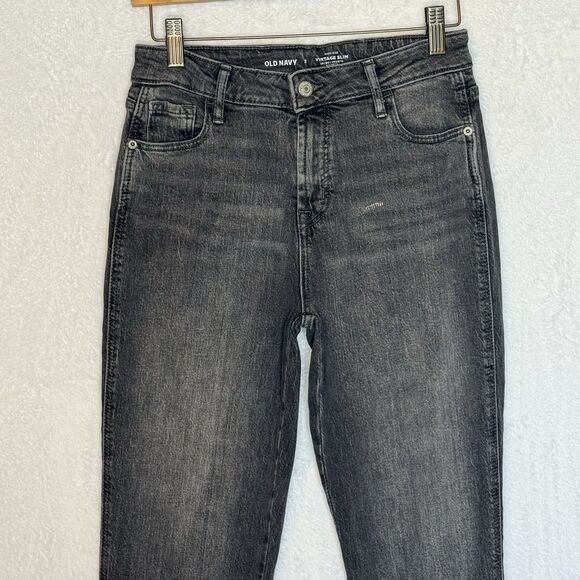 Old Navy Jeans Women's 2 High-Rise Vintage Slim Stretch Raw Hem Smooth Pockets - Picture 4 of 16